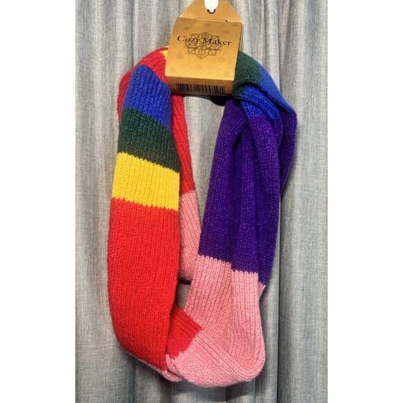 Cozy Maker Soft Scarf Collection Rainbow Colorful NWT - Picture 9 of 11